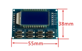 LCD Skaitmeninis Ekranas 3 Būdas Signalo Generatoriaus PWM Impulso Dažnį, darbo Ciklas 1 HZ~150KHZ Aukščio Kvadratinės bangos
