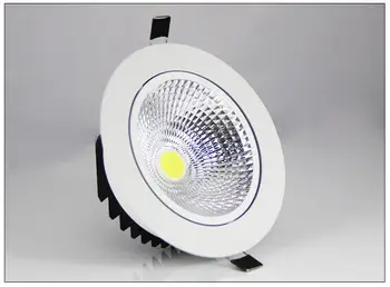 10VNT Super Šviesus Embedded Pritemdomi LED Downlight COB 3W 5W 7W 12W LED Spot šviesos diodų (LED) apdailos Lubų Lempa AC/DC 12V