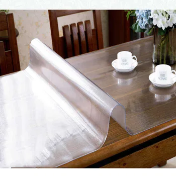 PVC Vandeniui atspari staltiesė Plastiko Permatomas Šveitimas Kavos staltiesių Kristalų Plokštė Valgomasis Staltiesė Darbalaukio Apsauginės Plėvelės