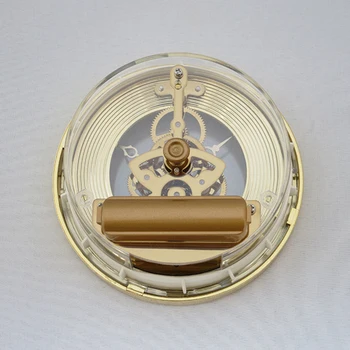 103mm Dial romėnišką Skeletas Žiūrėti Kvarcinis Laikrodis Įterpti su Aukso Apdaila