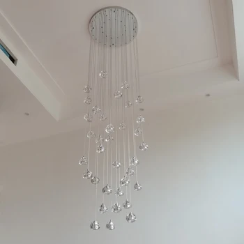 Prabangus modernaus kristalų liustra už laiptai, didelė vila fojė kabo cristal lempos ilgai namų dekoro led apšvietimo šviestuvas