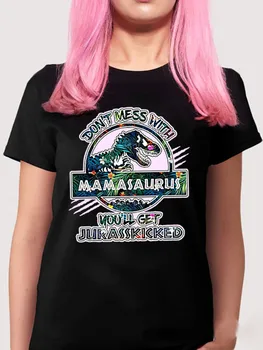 Mamasaurus Marškinėliai, Nanasaurus, Grandmasaurus, Auntiesaurus, Gėlių Jurasskicked, Don ' t mess su Mama gausite jurasskicked, Mo