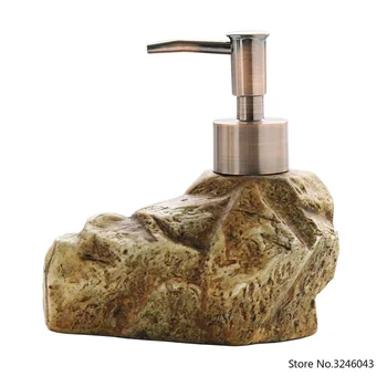 Kūrybinės keramikos senovinių akmens šampūno buteliuką muilo dozatorius siurblio korpusas plauti muilo dozatorius Losjonas butelį, vonios aksesuarai