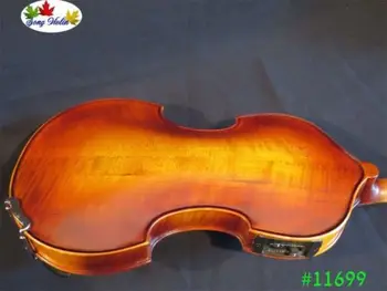 Medžio masyvo Baroko stiliaus rudos spalvos 4/5strings elektrinis smuikas 4/4 +Akustinis smuikas