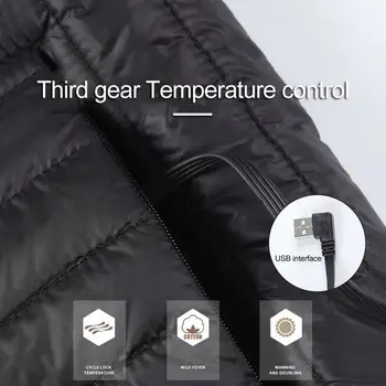 Vyrų Rudens-žiemos Smart šildymo Medvilnė, Liemenė, USB, Infraraudonųjų spindulių Elektriniai Šildymo Liemenė Moterims Lauko Lanksti Šilumos Žiemą Šilta Striukė