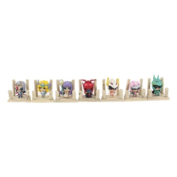 7pcs/daug 5cm 3styles Anime Seiya Kiaušinių Dėžutės Q Versija Aukso Zodiako PVC Veiksmų Skaičius, Surinkimo Modelį, Žaislai, dovanos vaikams