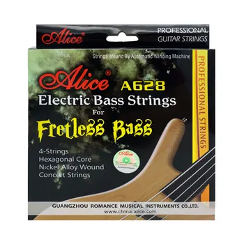 Alice Fretless Bass, Styginių, Pilnas Komplektas 4 gabalus Elektrinio Boso Gitara, Dalys, Priedai, Koncertas, Strings A628