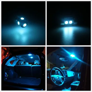 13pcs Klaidų Canbus Baltas Automobilis LED Lemputės Interjero Paketą Rinkinys 2006-2010 Hummer H3 Žemėlapis Dome Licencijos numerio ženklo apšvietimo Žibintas