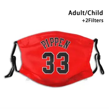 Scottie 33 Pippen Suaugę Vaikai Skalbti Juokinga Veido Kaukė Su Filtru