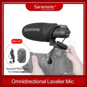 Saramonic CamMic/CamMic+ Lengvas On-kamera, Mikrofonas, Integruota Shock Mount & Rodiklis DSLR Canon Nikon Fotoaparatai