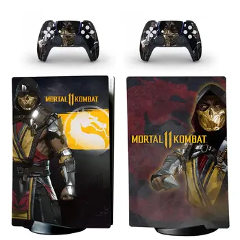 Mortal Kombat PS5 Digital Edition Odos Lipdukas, Decal Padengti 5 PlayStation Konsolės ir 2 Kontroleriai PS5 Odos, Vinilo Įklijos