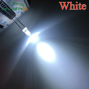 1000Pcs F3 3mm Apvalios Baltos Vanduo skaidrus LED Asortimentas Rinkinys Ultra Super Ryškios Šviesos Diodų 1200-1400MCD 6000-6500k Lempa