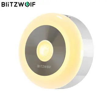 BlitzWolf BW-LT15 Protingas Kontrolės Naktį Žibintai LED Judesio PIR Infraraudonųjų spindulių Jutiklį, 0.8 M 3000K 120 Laipsnių Apšvietimo Kampas 