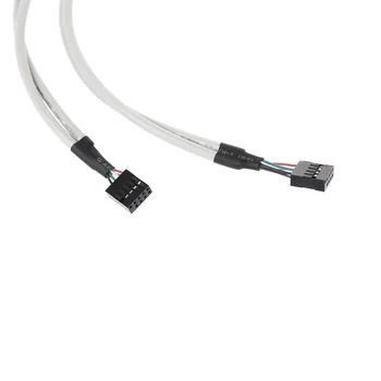 USB 2.0 4 Port Galinis Skydelis PCI Laikiklis su Dviguba 9-Pin motininės Plokštės Antraštė Kabelis ND998