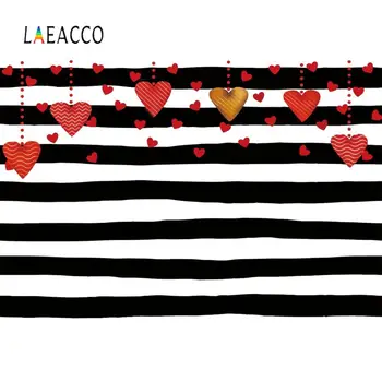 Laeaco Black White Stripes Meilės Širdis Kūdikio Gimtadienio Individualų Reklama Nuotrauka Fone Fotografijos Fonas Foto Studija