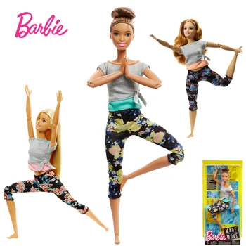 Barbie Originalo Lėlės Visų Sąnarių Kilnojamojo Stiliaus Jogos Lėlės Sporto Judėjimo Modelio Mergaičių Kūdikio Gimtadienio Dovana Žaislas Vaikams Bonecas
