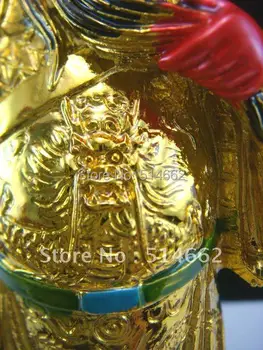 Feng Shui Apsaugos Aukso Globėjas Kvan Kung Statula C1035