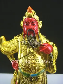 Feng Shui Apsaugos Aukso Globėjas Kvan Kung Statula C1035