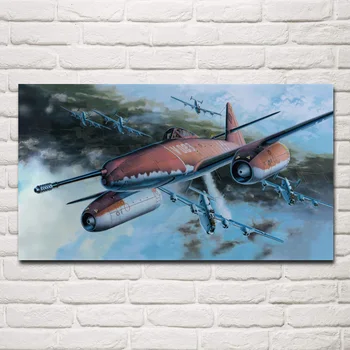 Karinės Messerschmitt Me 262 orlaivių kambarį apdaila namo sienos meno dekoro medžio rėmo audinio plakatai KF861