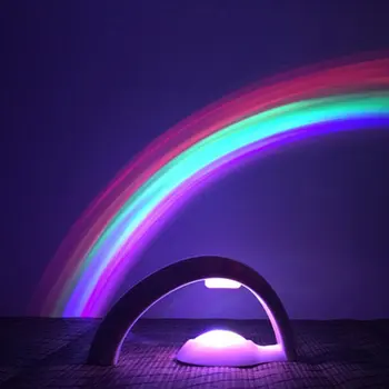 2-os Kartos 3D Romantiška Vaivorykštė Projektorius Spalvos LED Nakties Šviesos Atmosferą, Lempos Kūdikio Miegamojo Namų Dekoro DropShipping
