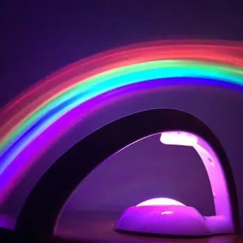 2-os Kartos 3D Romantiška Vaivorykštė Projektorius Spalvos LED Nakties Šviesos Atmosferą, Lempos Kūdikio Miegamojo Namų Dekoro DropShipping
