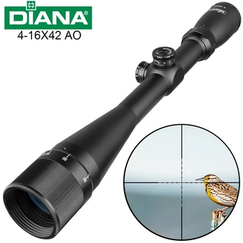 DIANA 4-16X42AO Taktinis Šautuvas taikymo sritis Mil Dot Tinklelis Optinį Taikiklį Medžioklės Optika taikymo Sritis oriniams Spotting scope už medžioklės šautuvas