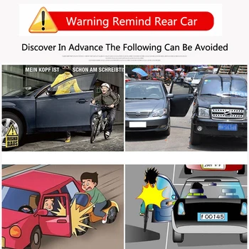 Automobilių Durų Įspėjamasis Saugos Ženklas Anti-susidūrimo šviesą Atspindinčios Juostelės 