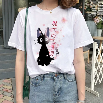 Totoro Dvasia Toli marškinėliai Studio Ghibli femme Japonų animacinių filmų Anime moterų marškinėlius (t-shirt Hayao Miyazaki drabužius moterų kawaii