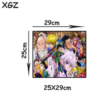 XGZ HD Japonų Manga Medžiotojas Didelis Kompiuterio Stalas Motina Juoda Užraktas Krašto Pelės, Klaviatūros Padas Guma Non-slip už Csgo Dota Žaidėjus Xxl