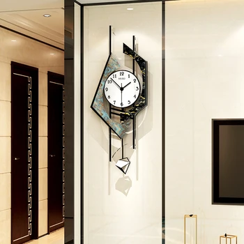MEISD Modernaus Dizaino Žiūrėti Didelės Su Švytuokle Kokybės Akrilo Laikrodžiai Spausdinti Piešimo Gyventi Kambaryje Horloge Namų Dekoro Nemokamas Pristatymas
