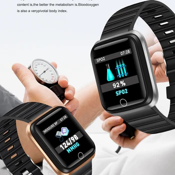 2020 Naujas Smart žiūrėti vandeniui atsparus Grūdintas stiklas Veiklos Fitness tracker Širdies ritmo monitorius LIGE Vyrai moterys smartwatch sporto žiūrėti