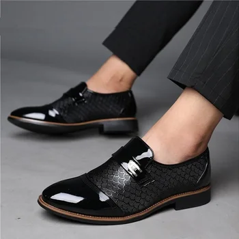 2019 Vyrų oficialų batai verslo vyrų oxfords gražus socialinės vestuvių vyrų suknelė, batai zapatos hombre vestir didelis dydis 38-48 A3-76