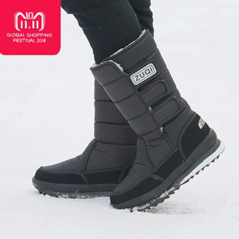 Vyrų Batai žieminiai sniego batai vyrams Batai storio pliušinis vandeniui atsparus slydimui atsparus išlaikyti šiltas žiemos batai Plius dydis-35 - 47