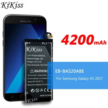 Nemokamas įrankis, 4200mAh Baterijos Samsung Galaxy A5(2017 M.) A520 A520F EB-BA520ABE Bateriją + Trackong Skaičius