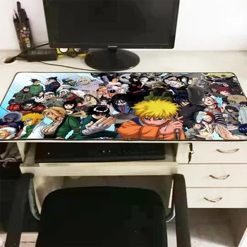 Mairuige Didelis Užrakto Krašto Pelės kilimėliai 90x40cm padas su Pele Kompiuteris Notbook Kilimėlis Žaidimų Kilimėlis Žaidėjus Naruto Anime, Japonija
