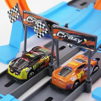 Stunt Greitis Dvigubai Automobilių Ratų Modelis Žaislai Vaikams Lenktynių trasos 