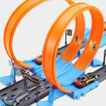 Stunt Greitis Dvigubai Automobilių Ratų Modelis Žaislai Vaikams Lenktynių trasos 