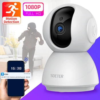 SDETER 1080P Belaidė Kamera, WI-fi, Vaizdo stebėjimo Kamera, Naktinio Matymo VAIZDO Kūdikio stebėjimo Judesio Signalizacijos Debesis P2P 720P Mini Cam