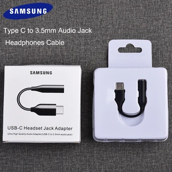 Samsung originalus C Tipo 3.5 Jack Ausinių Kabelis USB C-3.5 mm AUX ausinių Adapteris, Skirtas SAMSUNG Galaxy S20 + 9 PASTABA 10 + pro A90