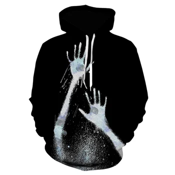 Psychedelic 3d Spausdinimo Hoodie Grafiti Meno Unisex drabužių Palaidinukė Rudens Ir Žiemos naujų Gobtuvu Palaidinukė laisvas megztinis