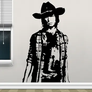The Walking Dead Carl spausdintuvai priežiūra Vinilo Sienos Lipdukai Meno Namų Dekoro Kambarį Berniukų Miegamasis Lipdukai Nuimamas Freskos TV Plakatas 4080