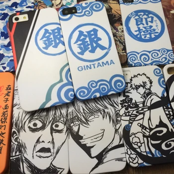 GINTAMA Cosplay Telefono dėklas Anime Kolekcionuojamų Silikono Telefono Dangtelį Atveju Iphone 6/6s/7/7S Plius