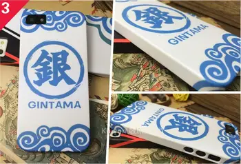 GINTAMA Cosplay Telefono dėklas Anime Kolekcionuojamų Silikono Telefono Dangtelį Atveju Iphone 6/6s/7/7S Plius