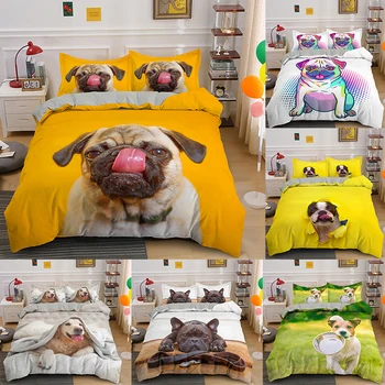 Namų Tekstilės Gyvūnų Serijos Šuo 3D Patalynės Vieno/ Full /Karalienė/Karalius Rinkinys, paklodės Antklode Padengti Antklodė 2/3PCS