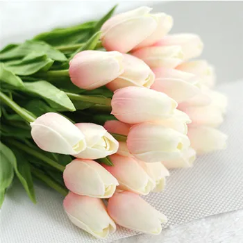 10VNT Tulpių Dirbtinių Gėlių Nekilnojamojo Touch Dirbtinių Puokščių Netikrą Gėlių, Vestuvių Dekoravimas Gėlėmis Namų Dekoro Garen