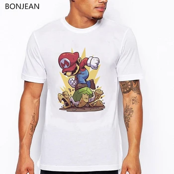 Svetimas Dalykų, Super Mario marškinėliai vyrams mados grafinis Atspausdintas t-shirt homme Trumpas Rankovės Atsitiktinis Pagrindinio Viršūnes juokingas Cool marškinėlius