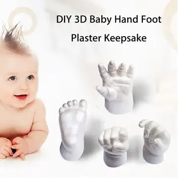 3D Gipso Handprint Pėdsaką Kūdikio Formų Vertus&Snukio Liejimo Spaudinių Rinkinio Mesti Suvenyrai, Dovanų netoksiškas Ne-Alerginių m30 30+