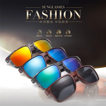 ASUOP naujas mados vyriški akiniai nuo saulės classic prekės ženklo dizaino medžio imitacija aikštėje ponios UV400 akiniai retro vairavimo akiniai