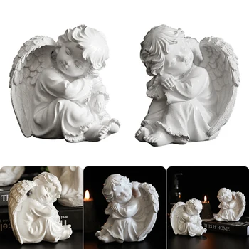 1 Pora Meldžiasi Little Angel Papuošalai Dervos Angelas Amatų Vaikų Kambario Dekoracijas, Vestuvių, Gimtadienio Dovanos