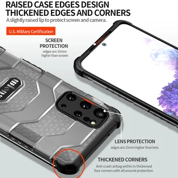 Telefono galinis Dangtelis Skirtas Samsung Galaxy S20 Plus Ultra Sunkiųjų Apsaugos Mobiliojo Atveju Lauko Lašas Įrodymas, Stabdžių Dulkių TPU KOMPIUTERIO Korpuso